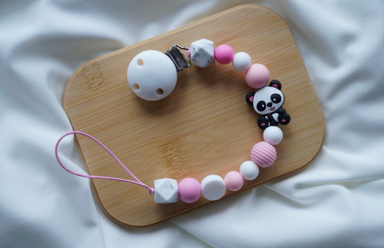 🐼 Lănțișor Suzetă Panda Pink