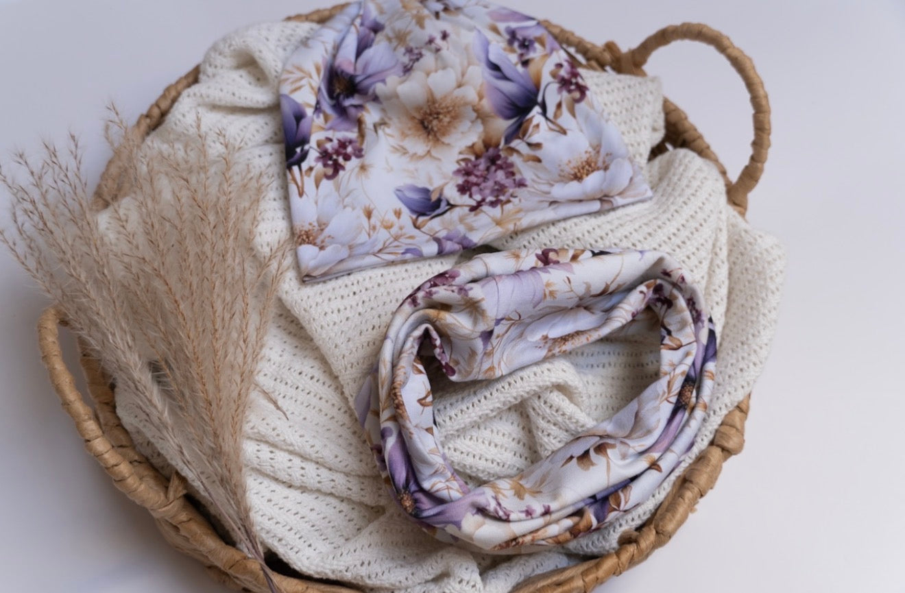 Set Căciuliță & Fular Lavender Garden