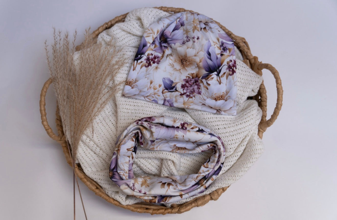 Set Căciuliță & Fular Lavender Garden